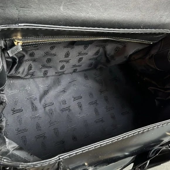 Gucci Large Queen Black Dialux Coated Canvas Tote - Picture 11 of 14